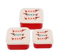 Rex London Snack Boxes (Set of 3), kids snack box, Sausage Dog (Pattern)