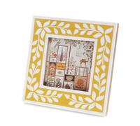 Rex London Square resin picture frame (9cm x 9cm) - Mustard yellow