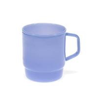 Rex London Stacking Glass Coffee Cup 280ml - Milky Blue