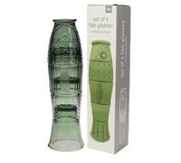 Rex London Stacking Glass tumblers (Set of 4) - Green Fish