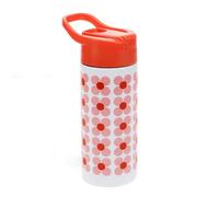 Rex London Stainless Steel Bottle with Push Button lid 500ml, Pink Daisy | insulated water bottles, water bottle stainless steel, waterbottle, vacuum flask, metal hydration vessel