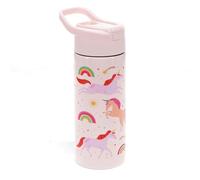 Rex London Stainless Steel Bottle with Push Button lid 500ml, Unicorn | insulated water bottles, water bottle stainless steel, waterbottle, vacuum flask, metal hydration vessel