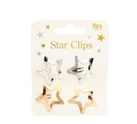 Rex London Star hair clips (set of 4) - Gold and silver