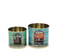 Rex London Storage Tin Set - Snack Tin Can Storage | Vintage Storage Tins | Retro Kitchen Accessories Decorative Tin | Tin Storage for Kitchen | Retro Decor Vintage Tin | Stackable Metal Tins