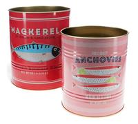 Rex London Storage Tin Set - Snack Tin Can Storage | Vintage Storage Tins | Retro Kitchen Accessories Decorative Tin | Tin Storage for Kitchen | Retro Decor Vintage Tin | Stackable Metal Tins