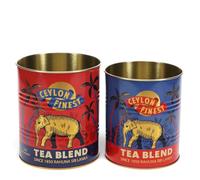 Rex London Storage Tin Set - Snack Tin Can Storage | Vintage Storage Tins | Retro Kitchen Accessories Decorative Tin | Tin Storage for Kitchen | Retro Decor Vintage Tin | Stackable Metal Tins