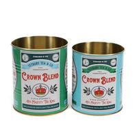 Rex London Storage Tin Set - Snack Tin Can Storage | Vintage Storage Tins | Retro Kitchen Accessories Decorative Tin | Tin Storage for Kitchen | Retro Decor Vintage Tin | Stackable Metal Tins