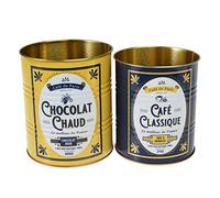Rex London Storage Tin Set - Snack Tin Can Storage | Vintage Storage Tins | Retro Kitchen Accessories Decorative Tin | Tin Storage for Kitchen | Retro Decor Vintage Tin | Stackable Metal Tins
