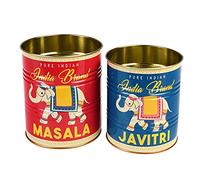 Rex London Storage Tin Set - Snack Tin Can Storage | Vintage Storage Tins | Retro Kitchen Accessories Decorative Tin | Tin Storage for Kitchen | Retro Decor Vintage Tin | Stackable Metal Tins