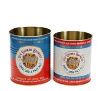 Rex London Storage Tin Set - Snack Tin Can Storage | Vintage Storage Tins | Retro Kitchen Accessories Decorative Tin | Tin Storage for Kitchen | Retro Decor Vintage Tin | Stackable Metal Tins
