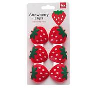 Rex London Strawberry-Shaped Bag Clips (Pack of 6)