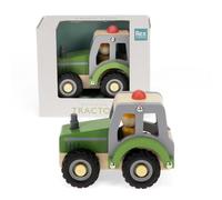 Rex London Wooden Push Along Vehicle Toy - Tractor (green)