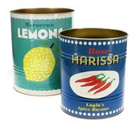 Rex London XL Lemons and Harissa storage tins (set of 2)