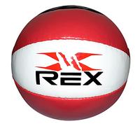 REX Medicine Ball for Strengh Training Med Balls 5 8 10 12 kg (Black/White/Red, 10 kg /22 pounds)