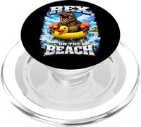 Rex On The Beach Dinosaur with Floaties Meme Adult Humor Pun PopSockets PopGrip for MagSafe