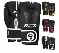 Rex Sports Boxing gloves, Training gloves, Heavy duty punching gloves Boxing Gloves for punching bags and sparring training kids and adult size 2 OZ to 16 OZ (WHITE/BLACK, 4 OZ)