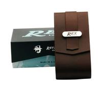 Rex Supply Co. Double Edge XL Razor Case - Premium Travel Case for DE Safety Razors | American Black Walnut & Horween Leather | Hidden Blade Storage | Secure Strap | Made in USA | Compact & Durable