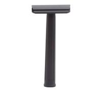 Rex Supply Co. Page Three Piece Double Edge Safety Razor - Jet Black Aluminum Finish, Lightweight CNC-Milled Razor for Men, Travel-Friendly Shaving Tool Compatible with All DE Blades
