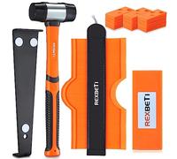 REXBETI 43-Piece Upgraded Laminate Wood Flooring Installation Kit with Solid Tapping Block, Long and Wider Pull Bar, Diameter 1 9/16" Reinforced Double-Faced Mallet and 40 Spacers