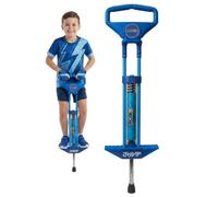 Rexco Kids Pogo Stick Spring Powered Jumper | Heavy Duty Bounce Toy with Non Slip Foot Grips | Outdoor Jump Toy for Boys & Girls Age 5+ | Pogo Jumper Garden Play l Blue