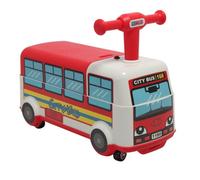 Rexco Toddler Ride On Big Red Bus Kids Push Along Walker Car Toy Toddler Vehicle Gift