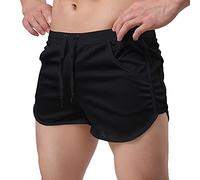 Rexcyril Men's Running Workout Bodybuilding Gym Clothes Gym Shorts Athletic Sports Casual Short Pants, Black2, Large