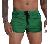 Rexcyril Men's Running Workout Bodybuilding Gym Shorts Athletic Sports Casual Short Pants, Green2, Medium