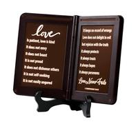 RexDigi Illuminated Holy Bible Verse Light, 1 Corinthians 13 - "Love is Patient - Rechargeable, with Stand - Ideal Christian Gift(The Love Chapter)