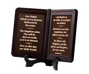 RexDigi Illuminated Holy Bible Verse Light, The Lord's Prayer (Matthew 6:9-13) - Illuminated Book Design - Gospel Gift for Bookshelf or Nightstand