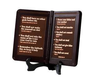 RexDigi Illuminated Holy Bible Verse Light, The Ten Commandments (Exodus 20:1-17), Rechargeable Scripture Display with Stand - Inspirational Gift for Home or Office