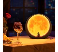 RexDigi Red Moon Lamp Decor Light Creative Gift for Wedding Anniversary Valentine's Day Christmas