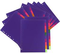 Rexel 10 Part Translucent Polypropylene Divider - Multicolour (Pack of 10)