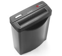 Rexel 1202020 Alpha 5 Sheet Manual Strip Cut Shredder for Home or Small Office Use, 10 Litre Bin, Black