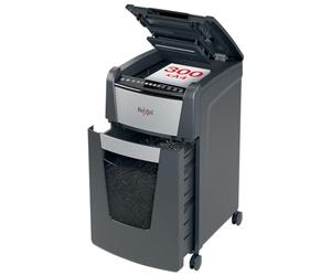 Rexel 2020300X Auto+ 300X - Automatic Cross Cut P4 Security Document Shredder, 300 Sheet Capacity, 60 Litre Removable Recycle Bin, Swivel Wheels