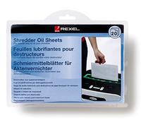 Rexel 2101949 Shredder Oil Sheets, Shredder Maintenance,white, Pack of 20, A5 Size