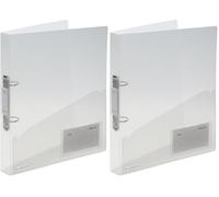 Rexel 25mm A4 Polyprop Clear Ice Ring Binder - 1 Unit (Pack of 2)