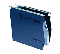Rexel Crystalfile Extra 275 Foolscap Lateral Suspension File Polypropylene 30mm Blue (Pack 25) 70642 DD