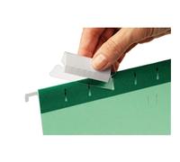 Rexel 50mm Suspension File Tabs with Labels Clear (Pack of 25) 2115596