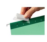 Tabs and Labels for Rexel Classic Suspension Files, Clear/White, Pack of 25, 2115596