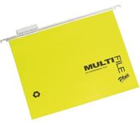 Rexel A4 Suspension Files with Tabs and Inserts for Filing Cabinets, 15 mm V-base, 100 Percent Recycled Manilla, Assorted Colours, Multifile Plus, Pack of 10, 92808