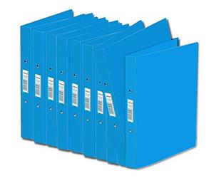 Rexel A5 Clear Ice 2 Ring Binders - Pack of 10, Blue