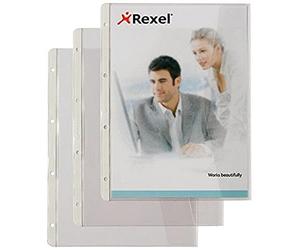 Rexel ACCO - GBC Deutschland 227784 Document Wallets with Flap Standard Perforation A4 PVC File Lightly Grained 0.12 mm