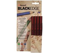 Rexel Blackedge Medium Carpenters Graphite Pencils - Set of 12 by Rexel