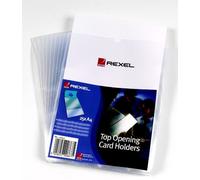 Rexel Card Holders A4 Clear (25)