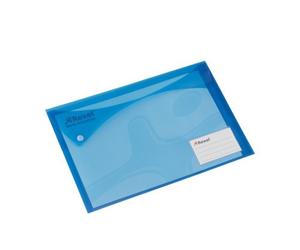Rexel Carry Folders Xtra Landscape Extra Back Pocket and Card Holder A4 Blue Ref 2101160 [Pack of 5]