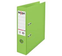 Rexel Choices, A4 Lever Arch File, 75 mm Spine, 500 Sheet Capacity, Plastic Cover, File Folder, 2115505, Light Green