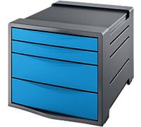 Rexel Choices Desktop Drawers Blue 4 Drawers 28.5 x 37.2 x 24.5 cm A4