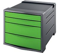Rexel Choices Desktop Drawers Green 4 Drawers 28.5 x 37.2 x 24.5 cm A4