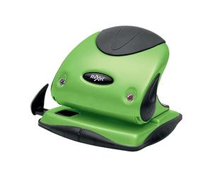 Rexel Choices P225 2 Hole Punch, 25 Sheet Capacity, Paper Alignment Indicator, Metal, Green, 2115694
