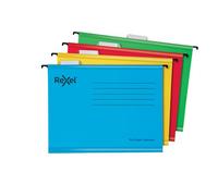 Rexel Classic A4 Suspension File Card 15mm V Base Assorted Colours (Pack 10) 2115585